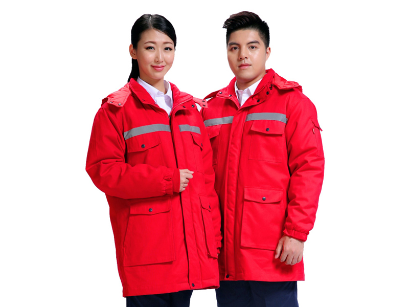http://www.hongweimenye.com 紅色工作服沖鋒衣展示